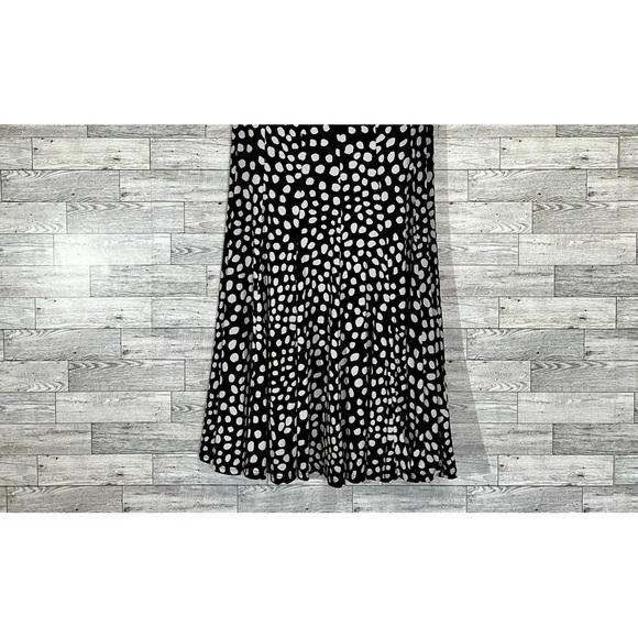 DN Design Fit & Flare Slip Dress / Black & White / Size 10 - Picture 4 of 10